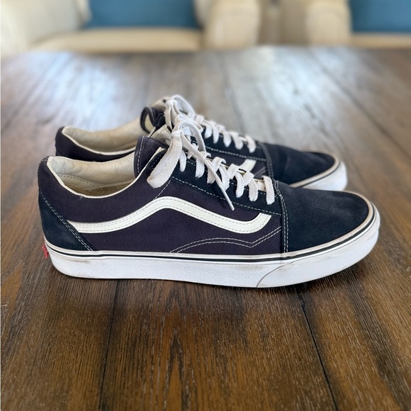 Vans Other - Vans Off The Wall Navy Blue and White Men’s Sneakers/Skate Shoe Size 12